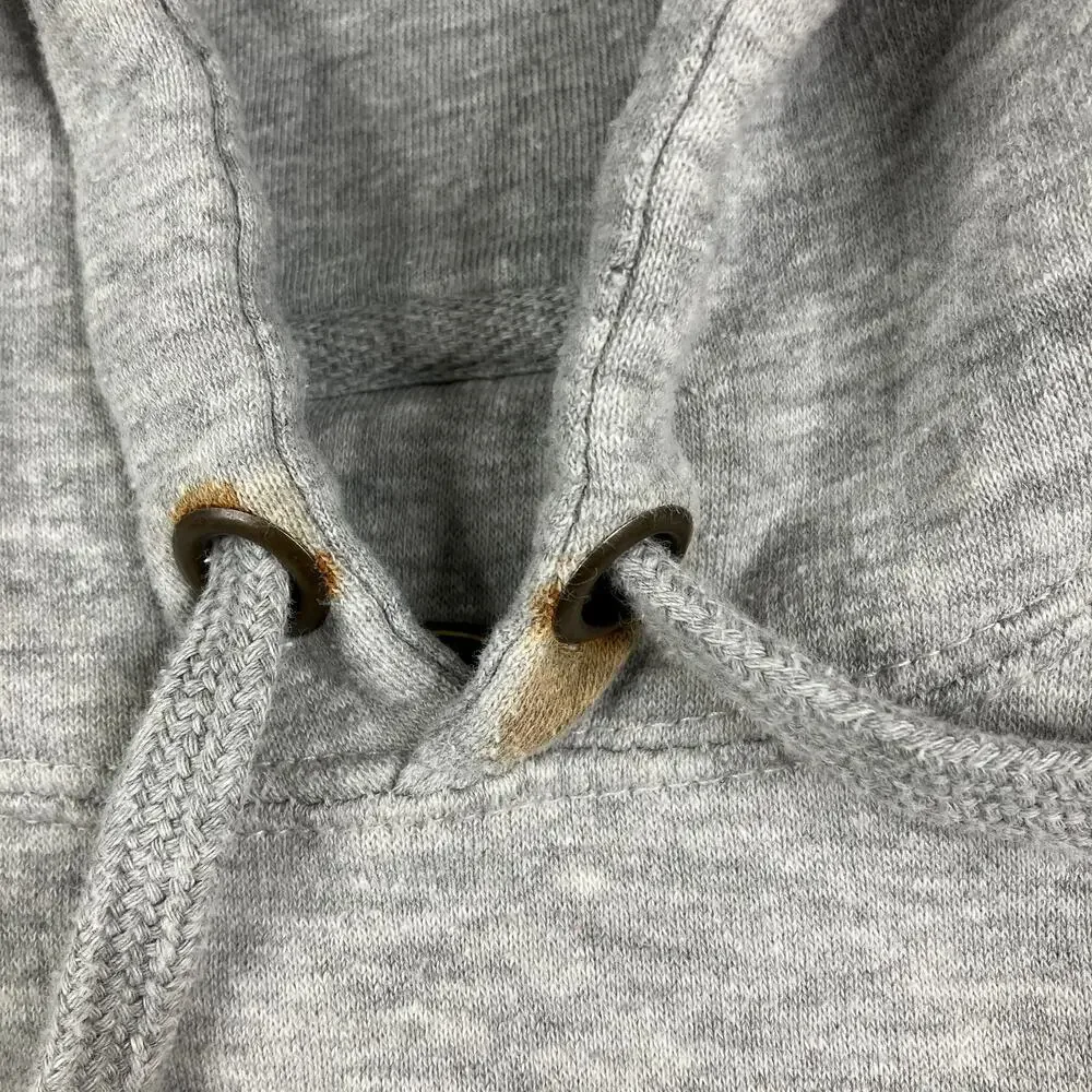 John Deere Hoodie Men's‎ M Gray Pullover Sweatshirt Logo Workwear Casual